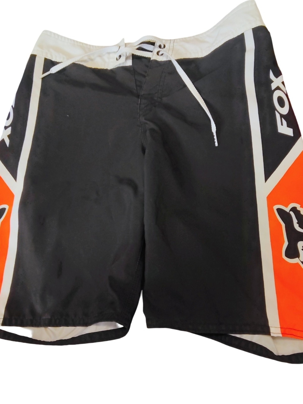 Fox Black, Orange & White Woman's Boardshorts